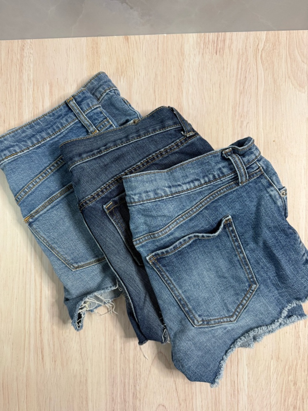 Universal Thread and Old Navy Women's Denim Shorts - Light & Dark Blue Washes